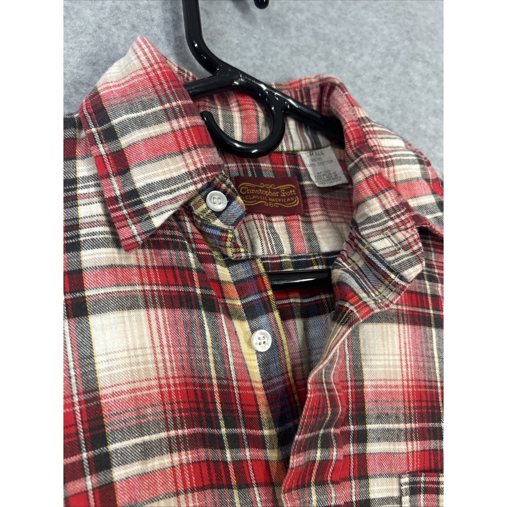 Vintage Flannel Christopher Scott Small Men's Long Sleeve Red